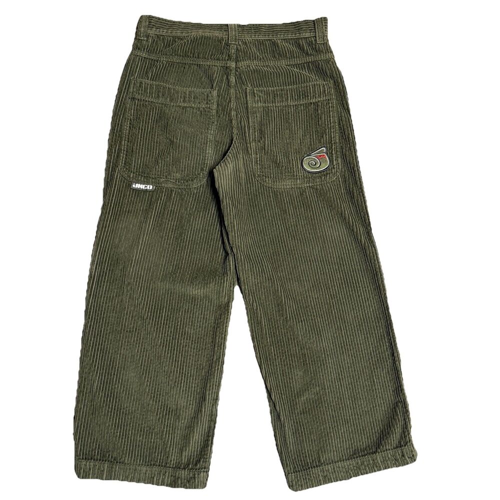 JNCO 26 Twin Cannon Wale Corduroy Winter Moss Baggy Wide Leg Pants Men 38x32 EUC - Picture 12 of 12